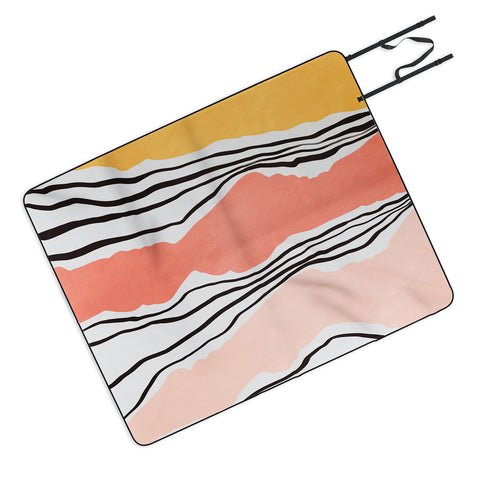 Viviana Gonzalez Modern irregular Stripes 01 Picnic Blanket