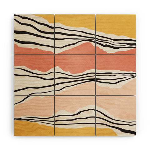 Viviana Gonzalez Modern irregular Stripes 01 Wood Wall Mural