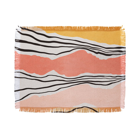 Viviana Gonzalez Modern irregular Stripes 01 Throw Blanket