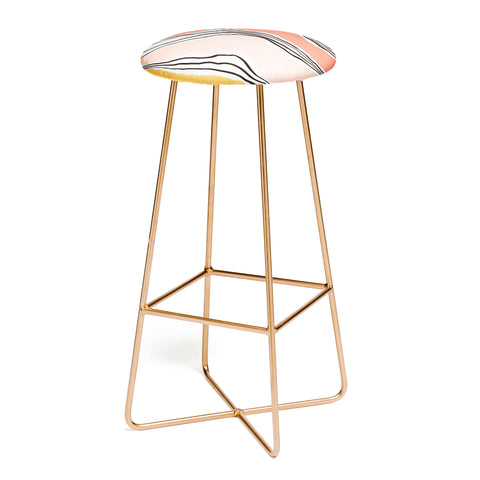 Viviana Gonzalez Modern irregular Stripes 02 Bar Stool