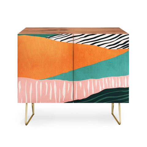 Viviana Gonzalez Modern irregular Stripes 02 Credenza