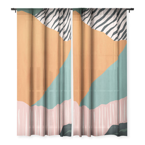 Viviana Gonzalez Modern irregular Stripes 02 Sheer Non Repeat