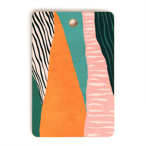 Viviana Gonzalez Modern irregular Stripes 02 Cutting Board Rectangle