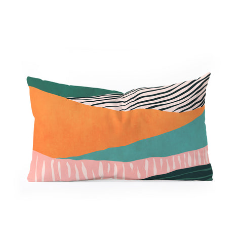 Viviana Gonzalez Modern irregular Stripes 02 Oblong Throw Pillow