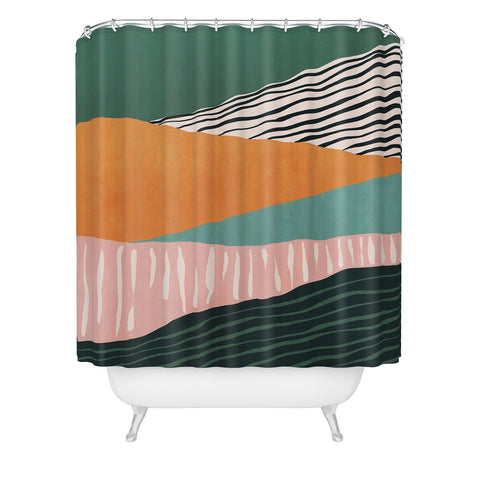 Viviana Gonzalez Modern irregular Stripes 02 Shower Curtain