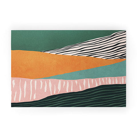 Viviana Gonzalez Modern irregular Stripes 02 Welcome Mat