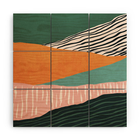 Viviana Gonzalez Modern irregular Stripes 02 Wood Wall Mural