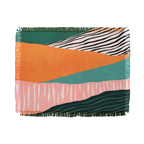 Viviana Gonzalez Modern irregular Stripes 02 Throw Blanket