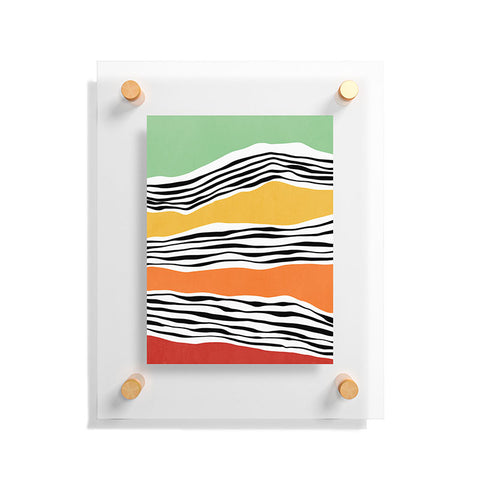 Viviana Gonzalez Modern irregular Stripes 06 Floating Acrylic Print