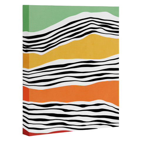 Viviana Gonzalez Modern irregular Stripes 06 Art Canvas