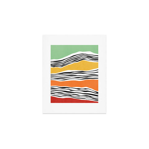 Viviana Gonzalez Modern irregular Stripes 06 Art Print