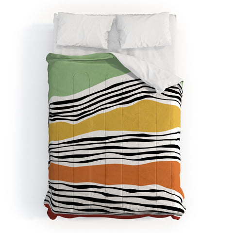 Viviana Gonzalez Modern irregular Stripes 06 Comforter