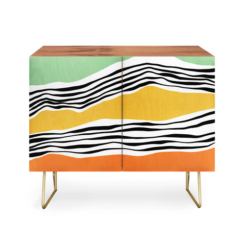 Viviana Gonzalez Modern irregular Stripes 06 Credenza