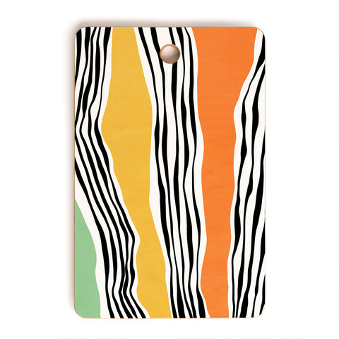Viviana Gonzalez Modern irregular Stripes 06 Cutting Board Rectangle
