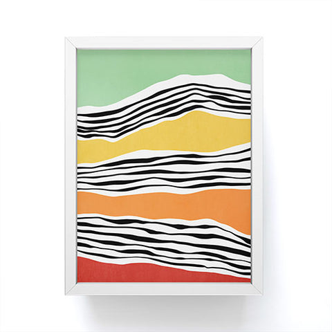Viviana Gonzalez Modern irregular Stripes 06 Framed Mini Art Print