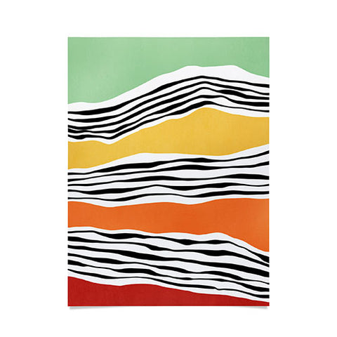Viviana Gonzalez Modern irregular Stripes 06 Poster