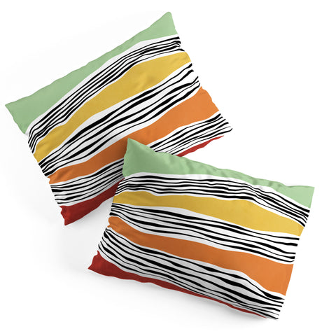 Viviana Gonzalez Modern irregular Stripes 06 Pillow Shams
