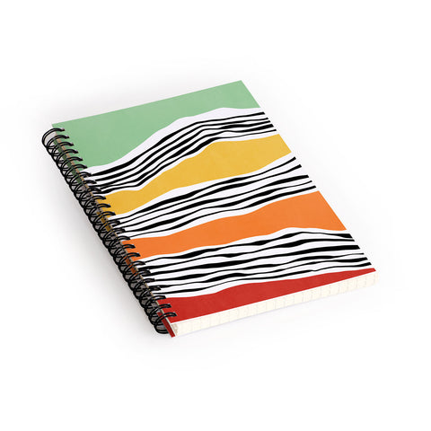 Viviana Gonzalez Modern irregular Stripes 06 Spiral Notebook