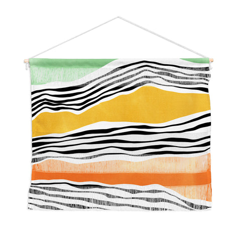 Viviana Gonzalez Modern irregular Stripes 06 Wall Hanging Landscape