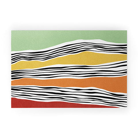 Viviana Gonzalez Modern irregular Stripes 06 Welcome Mat