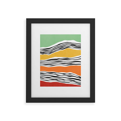 Viviana Gonzalez Modern irregular Stripes 06 Framed Art Print