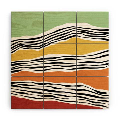 Viviana Gonzalez Modern irregular Stripes 06 Wood Wall Mural