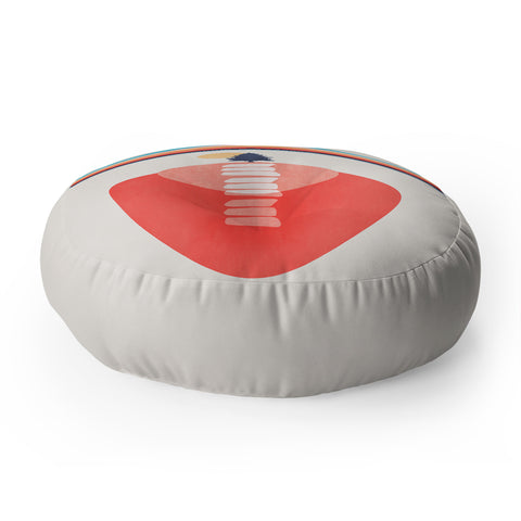 Viviana Gonzalez Modern shapes 6 Floor Pillow Round