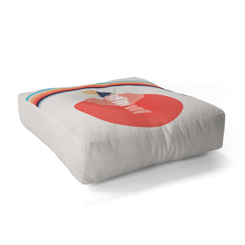 Viviana Gonzalez Modern shapes 6 Floor Pillow Square