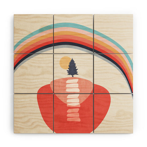 Viviana Gonzalez Modern shapes 6 Wood Wall Mural