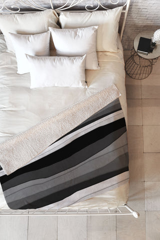 Viviana Gonzalez Monochrome vibes 01 Fleece Throw Blanket