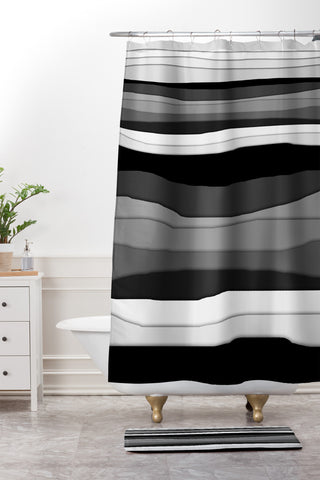 Viviana Gonzalez Monochrome vibes 01 Shower Curtain And Mat