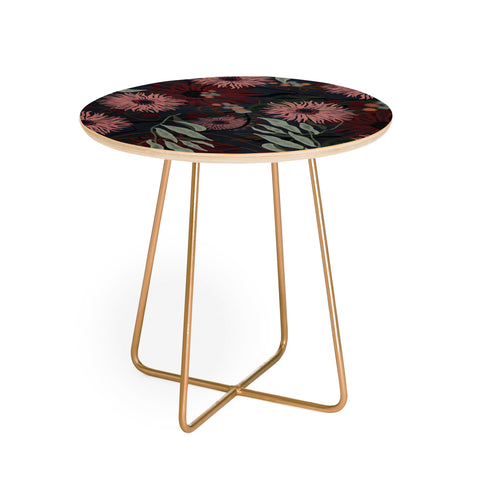Viviana Gonzalez Moody Blooms 01 Round Side Table