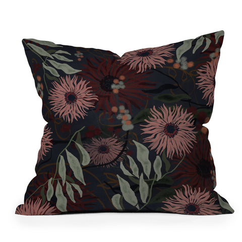 Viviana Gonzalez Moody Blooms 01 Throw Pillow