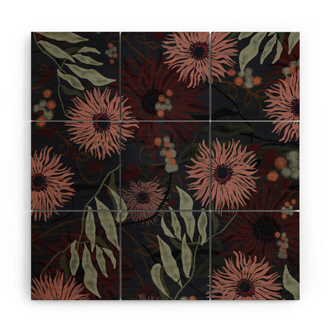 Viviana Gonzalez Moody Blooms 01 Wood Wall Mural