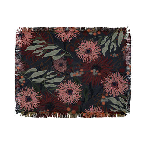 Viviana Gonzalez Moody Blooms 01 Throw Blanket