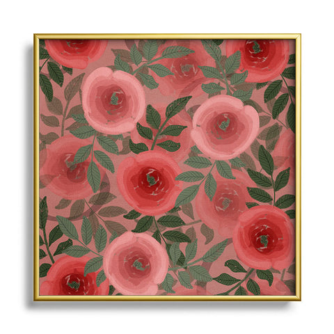 Viviana Gonzalez Moody Blooms 02 Square Metal Framed Art Print