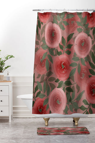 Viviana Gonzalez Moody Blooms 02 Shower Curtain And Mat