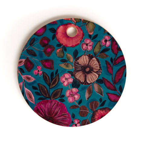 Viviana Gonzalez Moody Blooms 03 Cutting Board Round