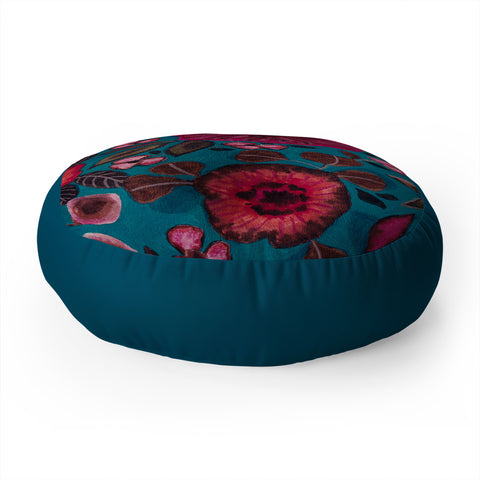Viviana Gonzalez Moody Blooms 03 Floor Pillow Round