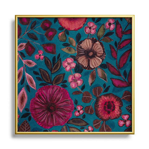 Viviana Gonzalez Moody Blooms 03 Square Metal Framed Art Print