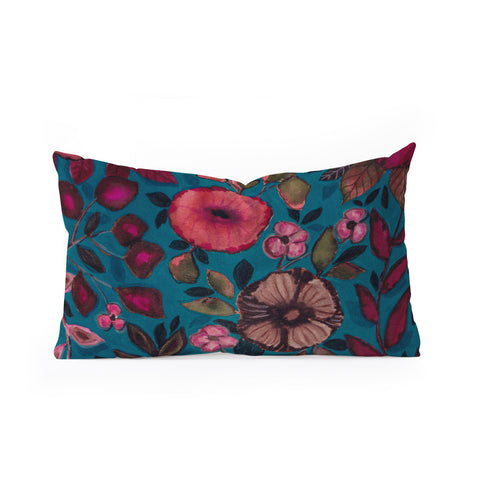 Viviana Gonzalez Moody Blooms 03 Oblong Throw Pillow