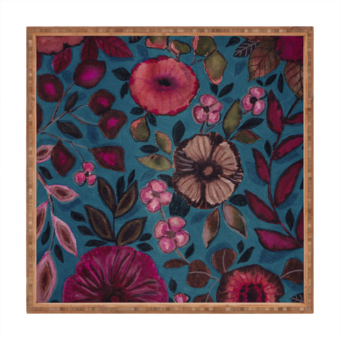 Viviana Gonzalez Moody Blooms 03 Square Tray