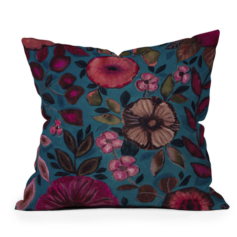 Viviana Gonzalez Moody Blooms 03 Throw Pillow