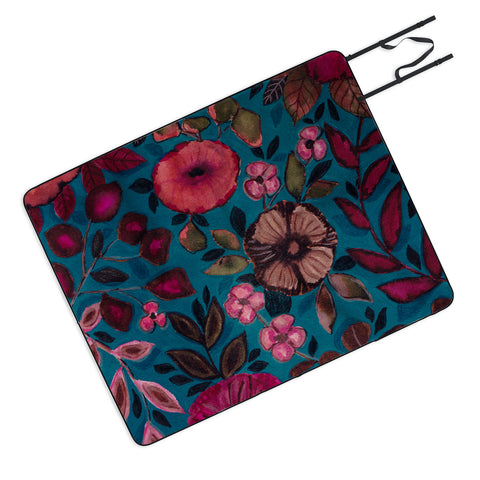 Viviana Gonzalez Moody Blooms 03 Picnic Blanket