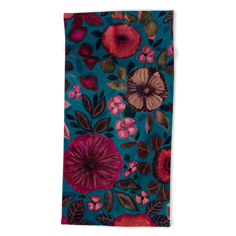 Viviana Gonzalez Moody Blooms 03 Beach Towel