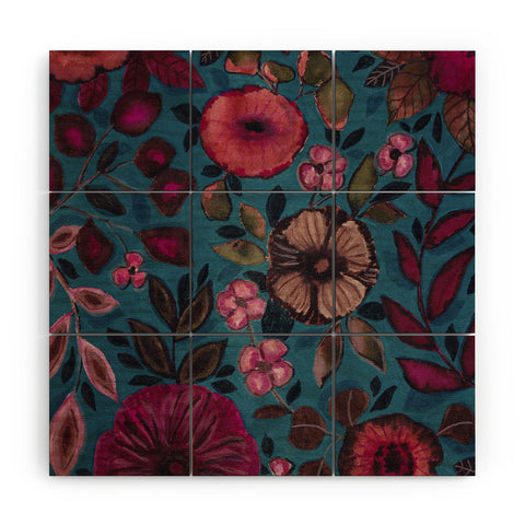 Viviana Gonzalez Moody Blooms 03 Wood Wall Mural