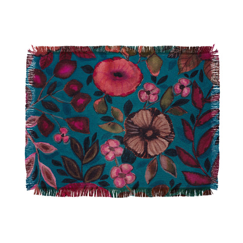 Viviana Gonzalez Moody Blooms 03 Throw Blanket