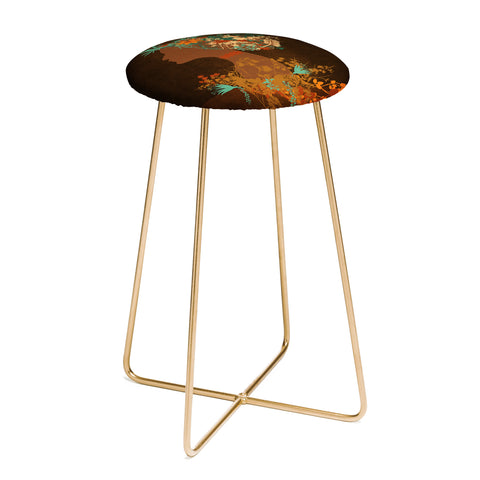 Viviana Gonzalez Mujer Floral I Counter Stool