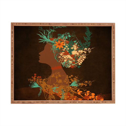 Viviana Gonzalez Mujer Floral I Rectangular Tray