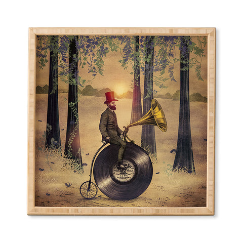 Viviana Gonzalez Music man in the forest Framed Wall Art